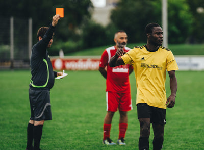 What does a red card mean in football?