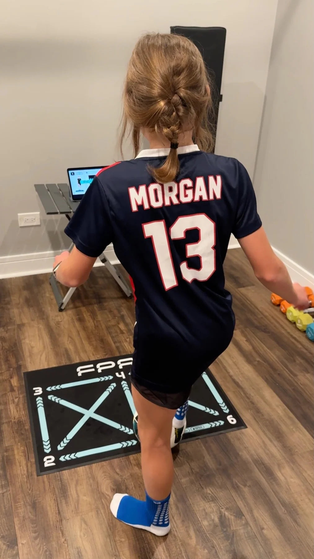Daughter training on FPRO mat at home