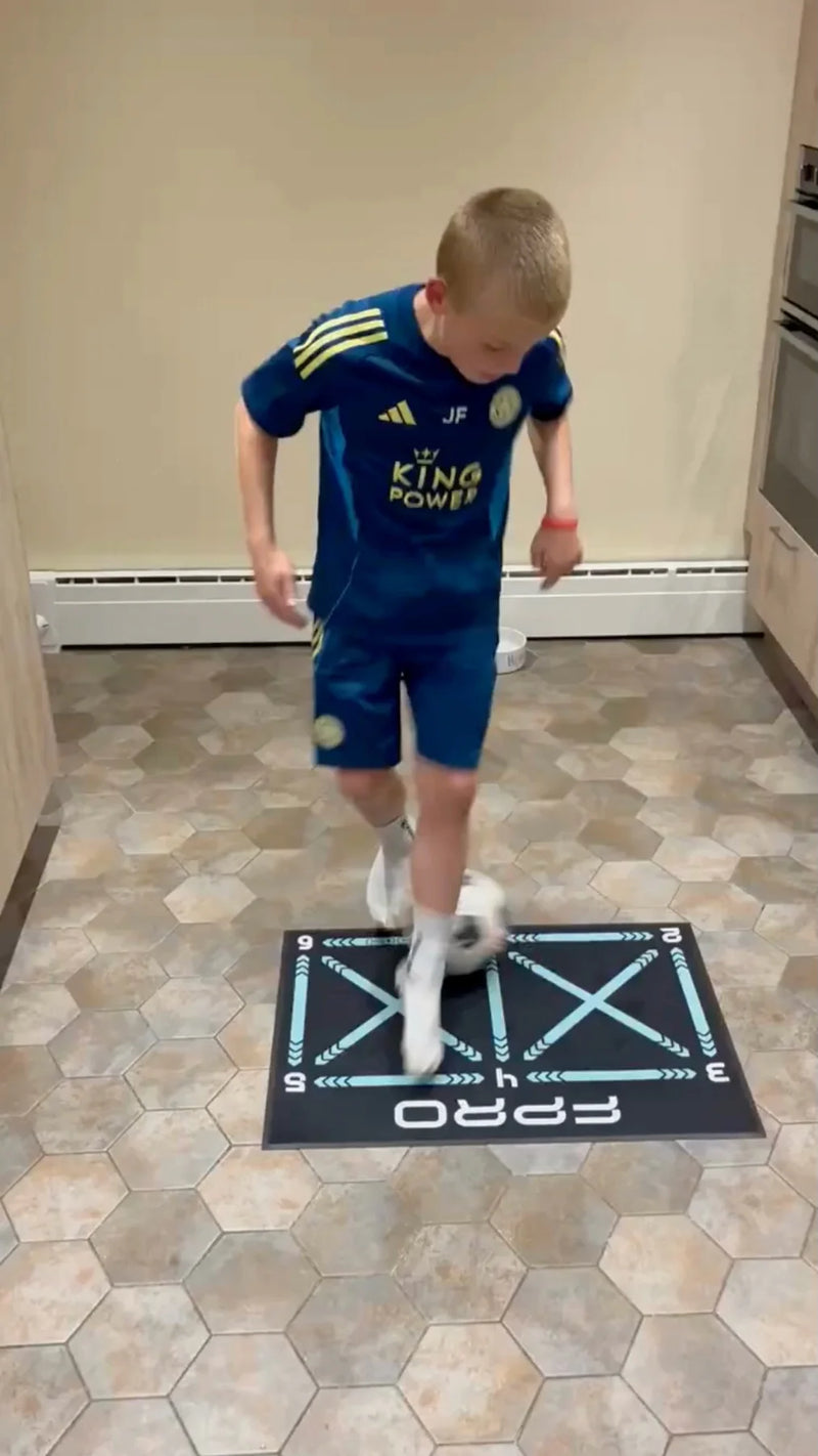 FPRO customer video review — kid on the FPRO mat with the ball